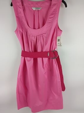 Trina Turk Pink Sleeveless Womans Dress with Lauren Belt Summer Light Weight Dre